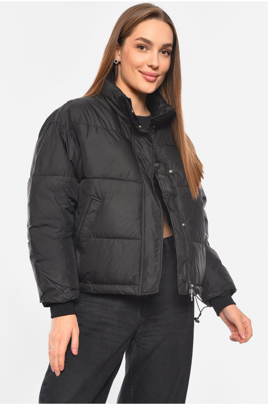 Куртка жіноча демісезонна чорного кольору 888 192141