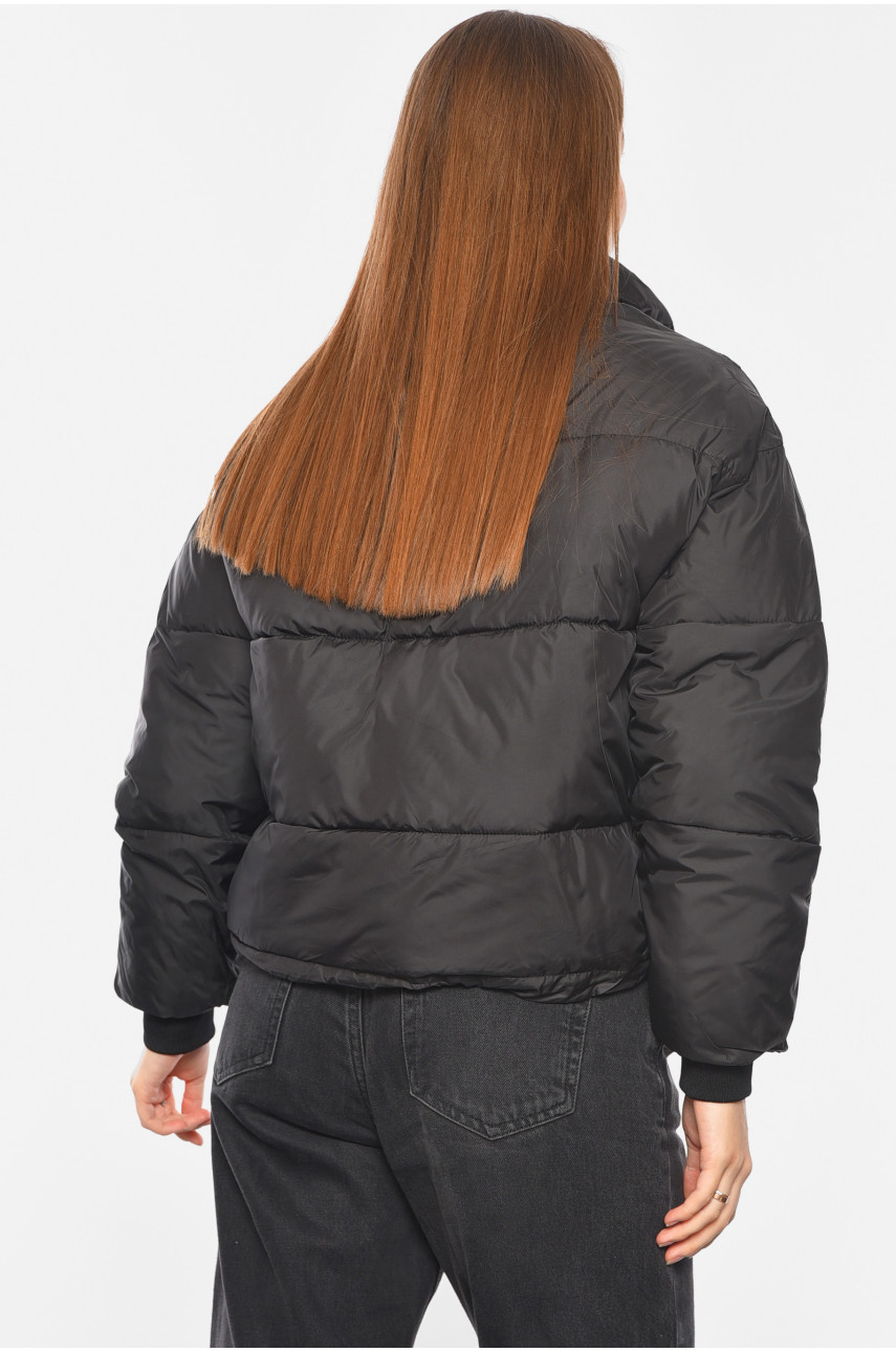 Куртка жіноча демісезонна чорного кольору 888 192141