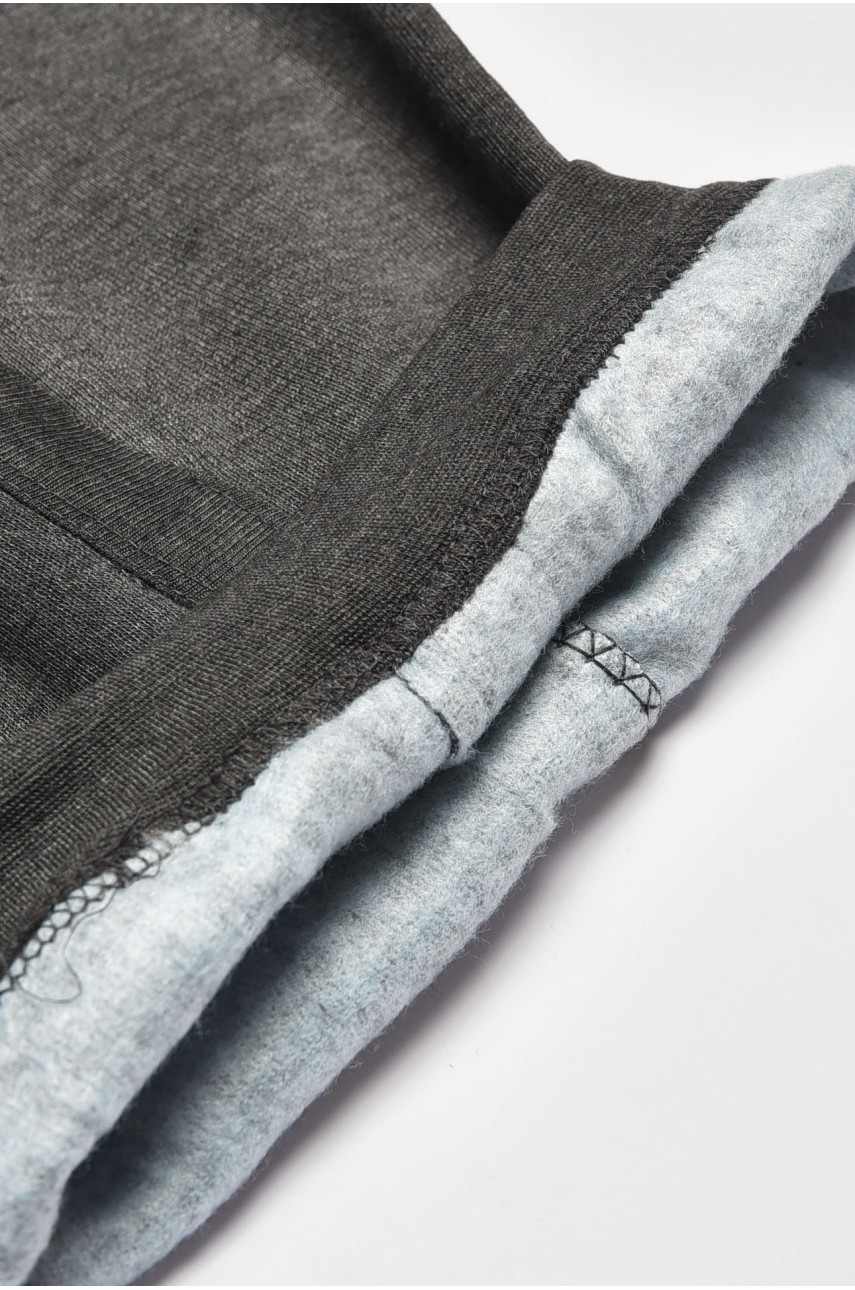 Подштанники детские на флисе для мальчика темно-серого цвета А603 192172