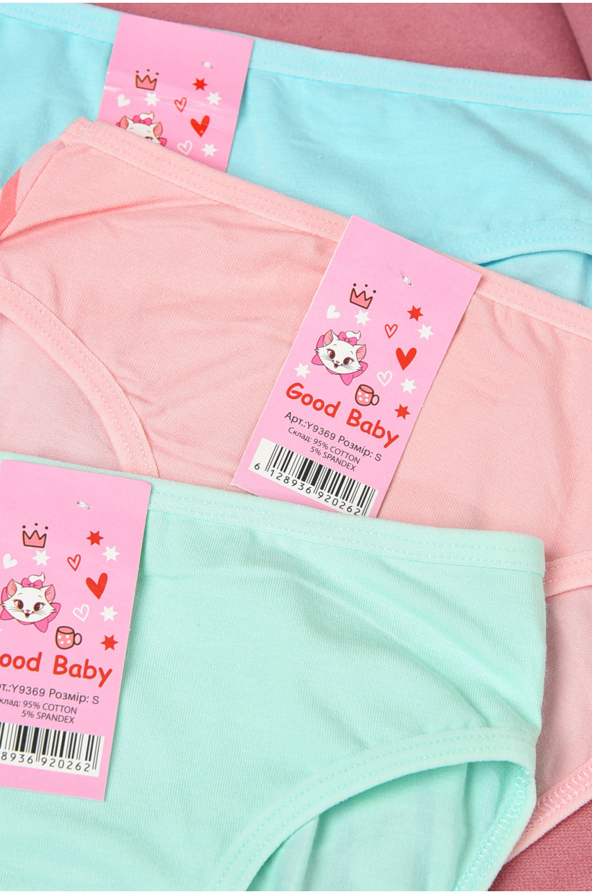 Комплект трусиков детских для девочки 3шт 9369 192197