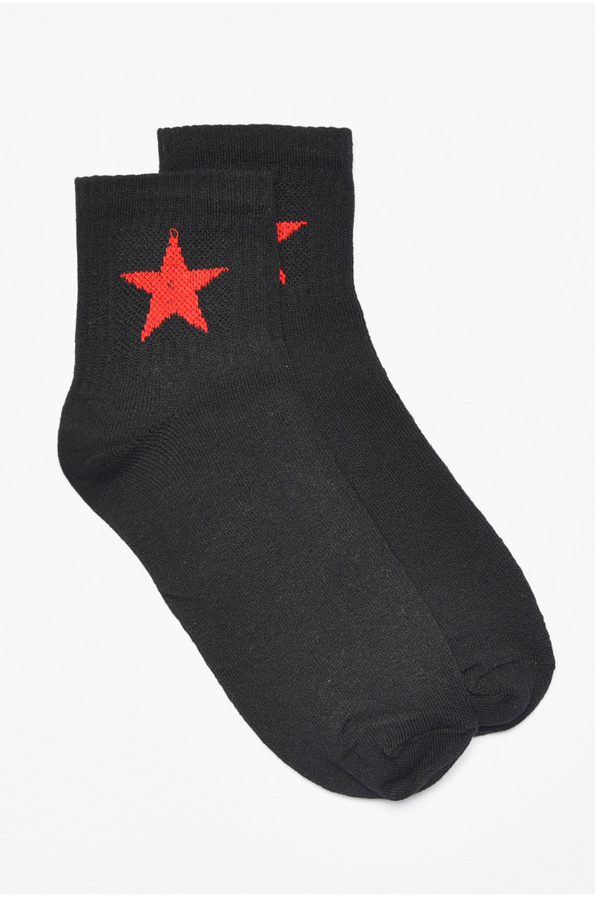 Шкарпетки жіночі демісезонні чорного кольору 192225 Шкарпетки жіночі демісезонні чорного кольору 192225