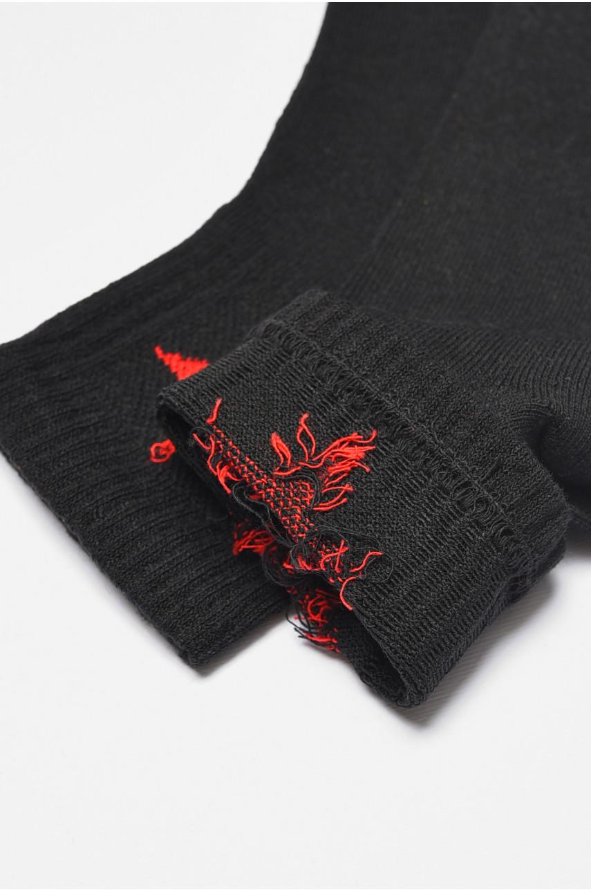 Шкарпетки жіночі демісезонні чорного кольору 192225 Шкарпетки жіночі демісезонні чорного кольору 192225