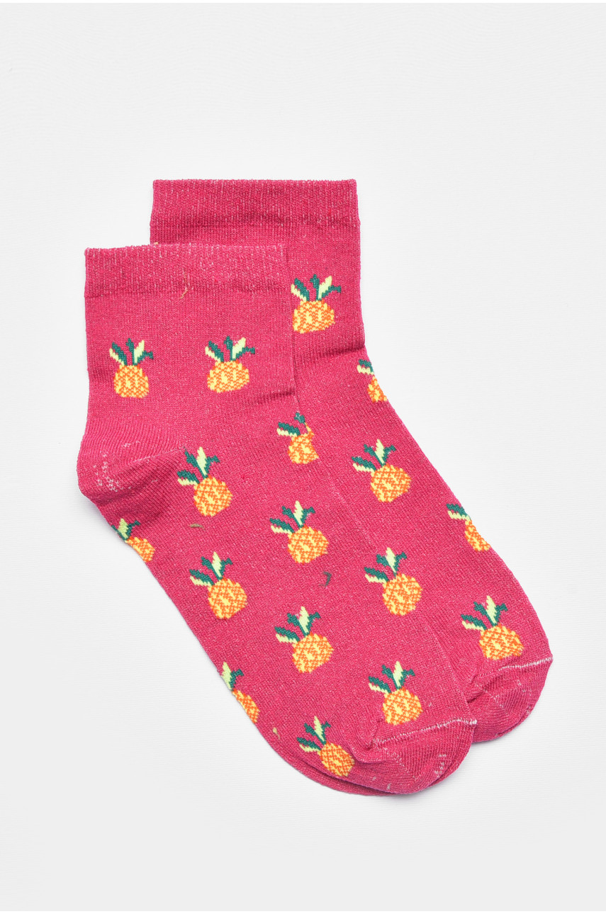 Носки женские демисезонные фиолетового цвета 362 192243