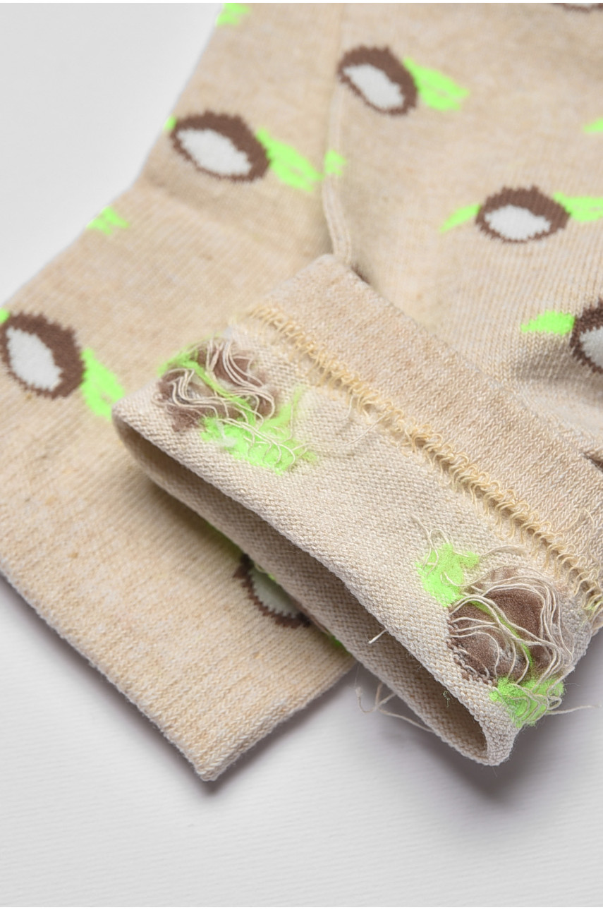 Носки женские демисезонные бежевого цвета 362 192244