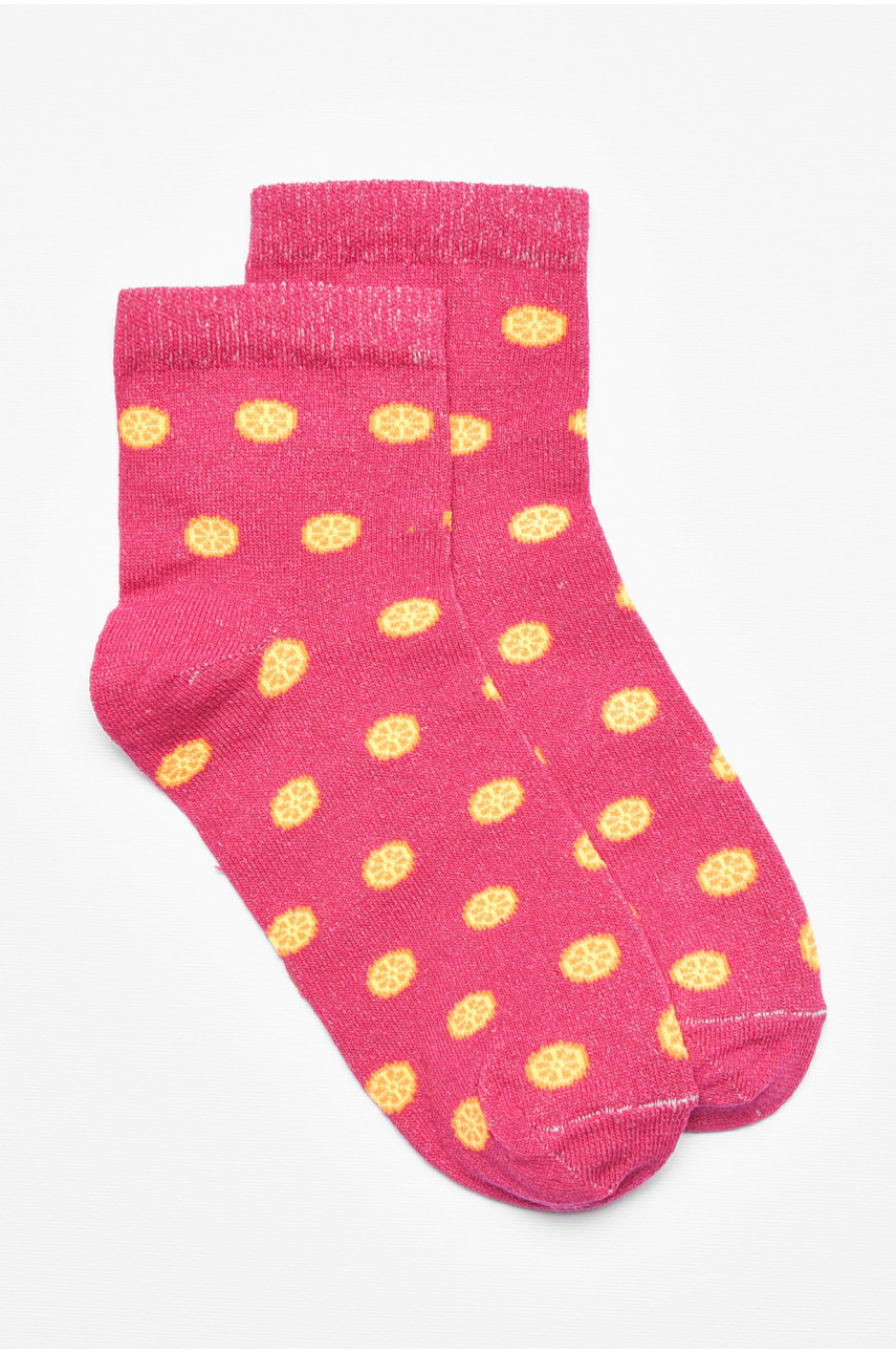 Носки женские демисезонные бордового цвета 362 192245