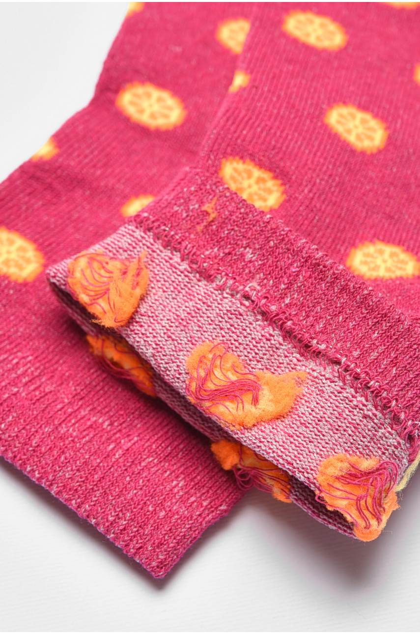 Носки женские демисезонные бордового цвета 362 192245