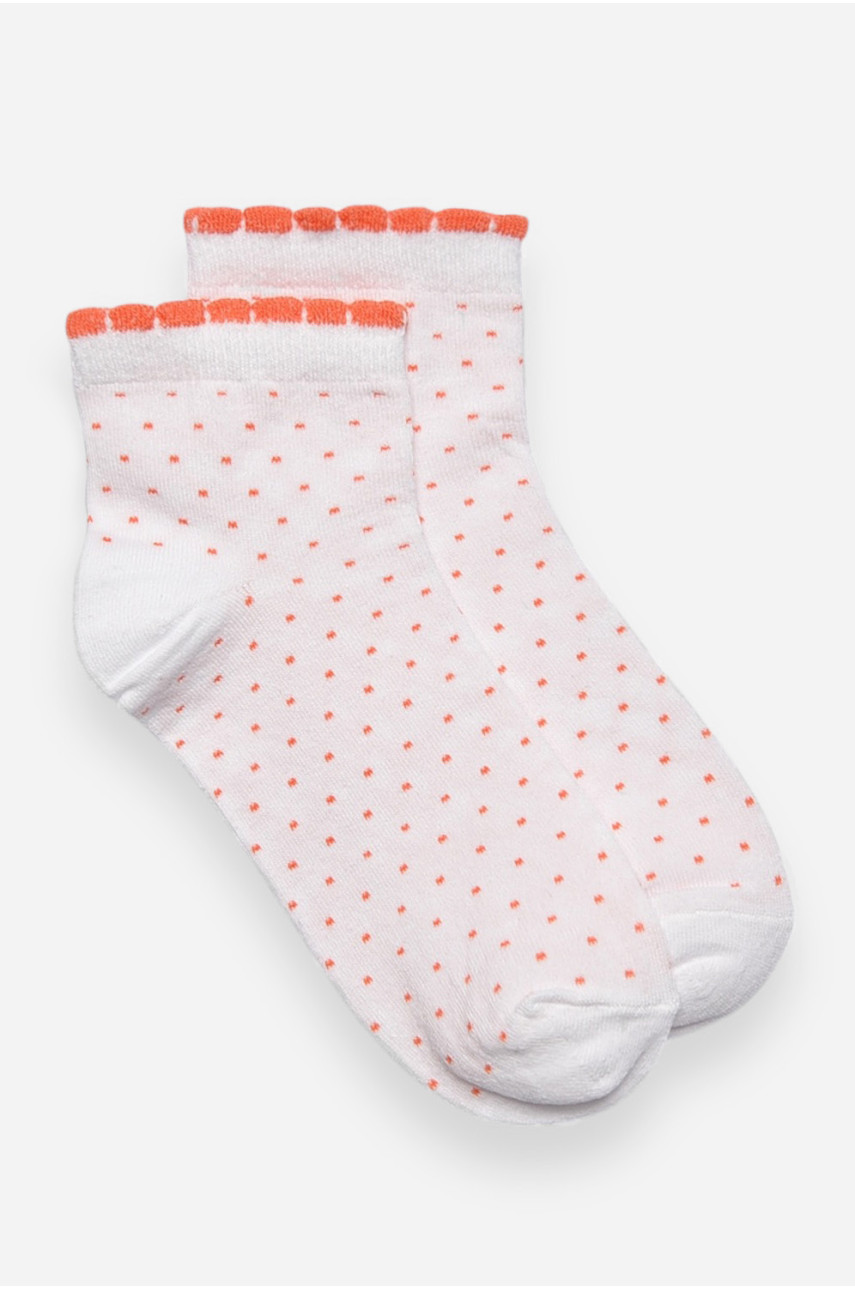 Носки женские демисезонные белого цвета 362 192260