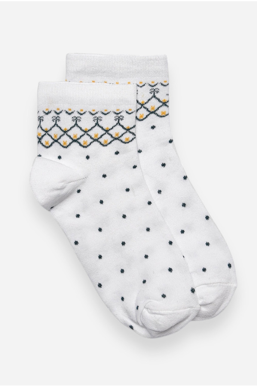 Носки женские демисезонные белого цвета 362 192262