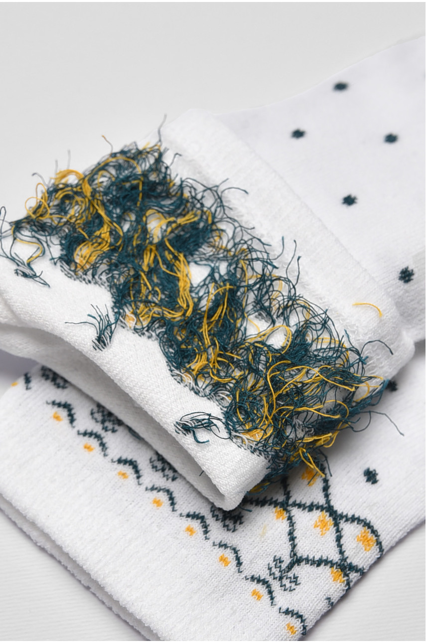 Носки женские демисезонные белого цвета 362 192262