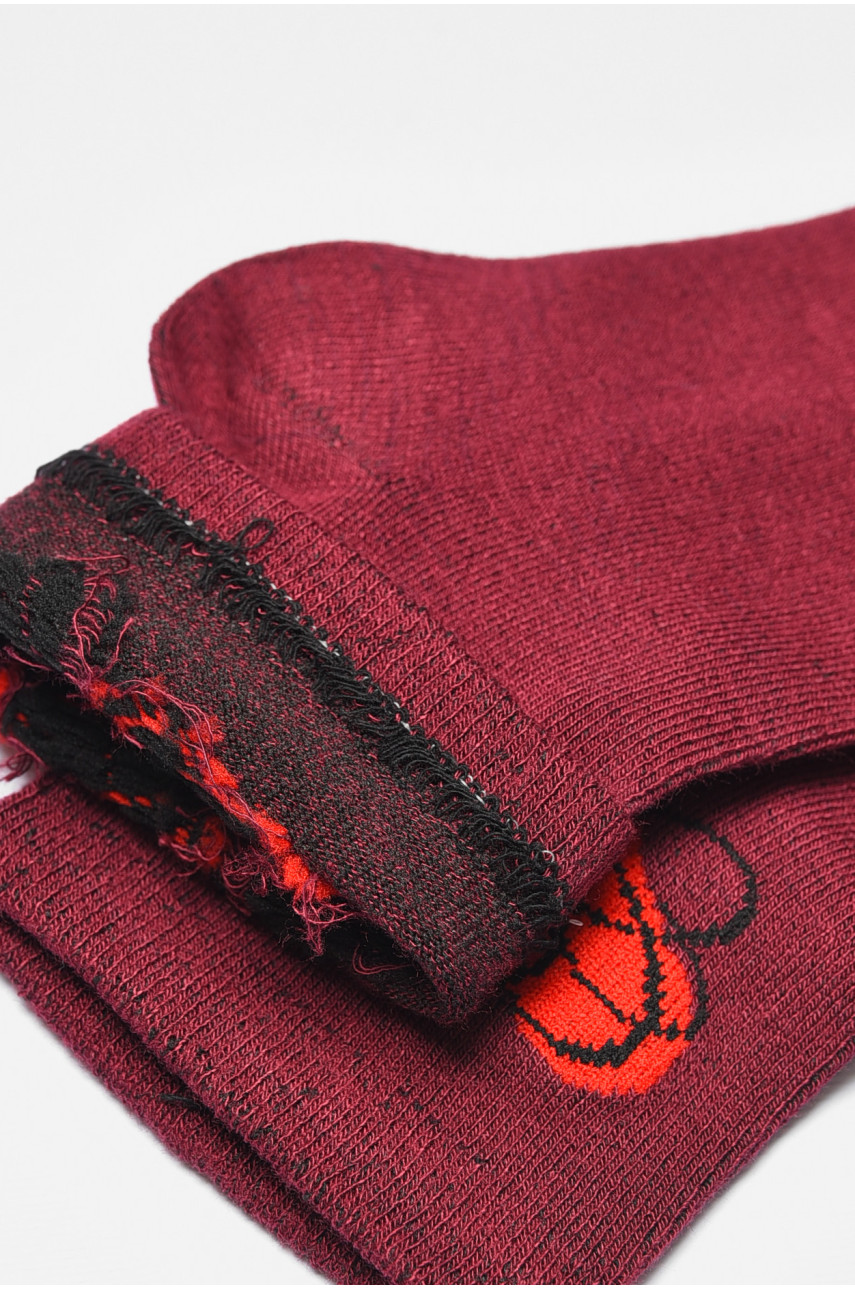 Носки женские демисезонные бордового цвета 362 192263 Носки женские демисезонные бордового цвета 362 192263