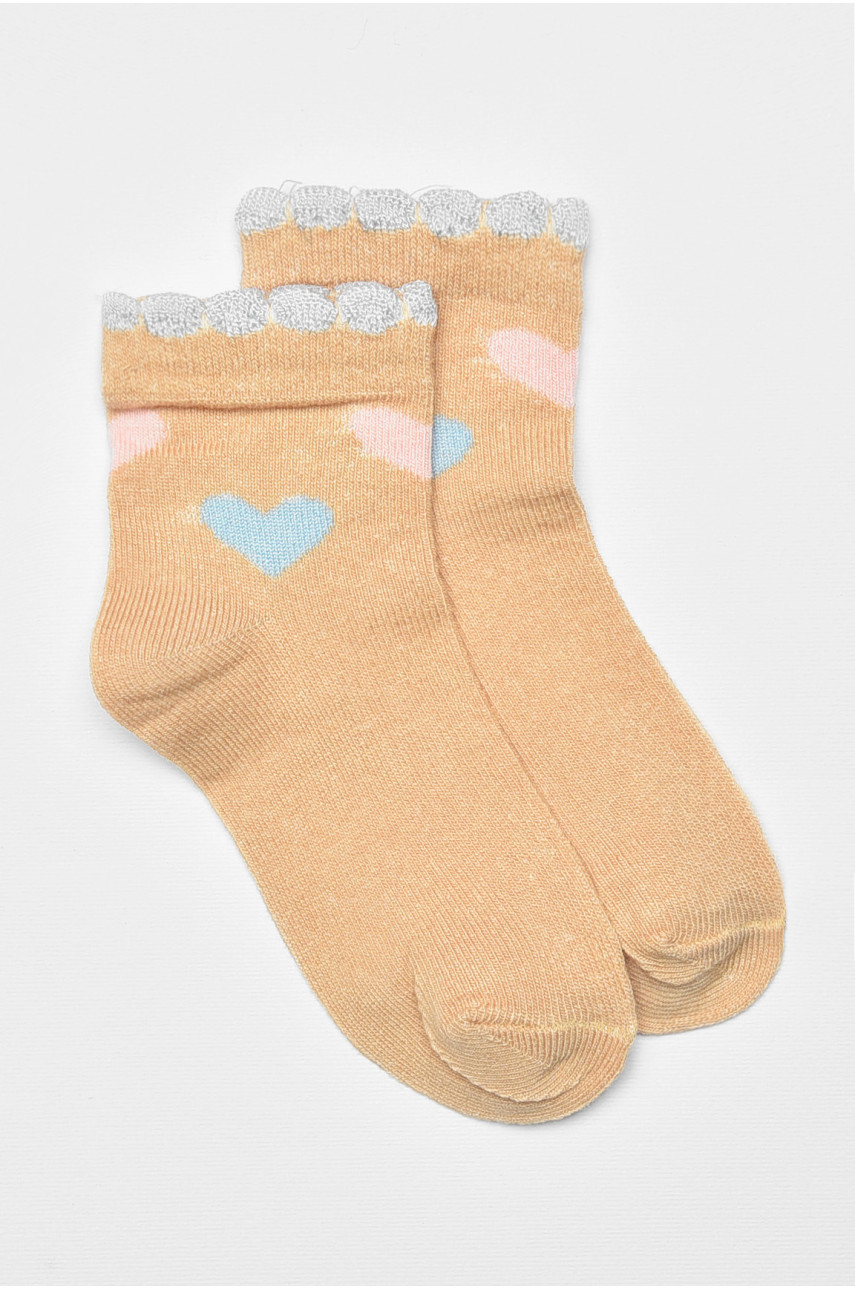 Шкарпетки дитячі демісезонні бежевого кольору 601 192276 Шкарпетки дитячі демісезонні бежевого кольору 601 192276