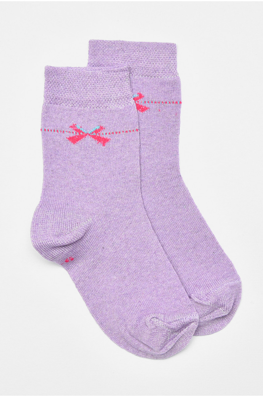 Носки детские демисезонные сиреневого цвета 192300