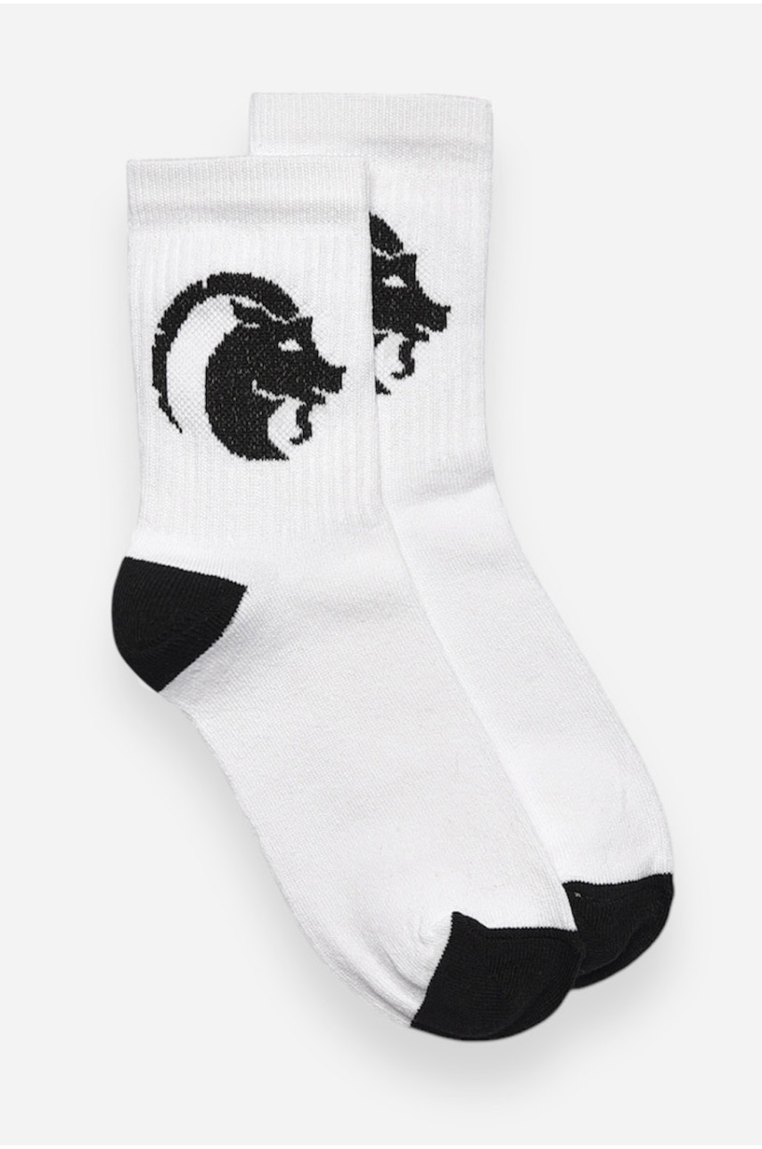 Носки женские демисезонные белого цвета 192320