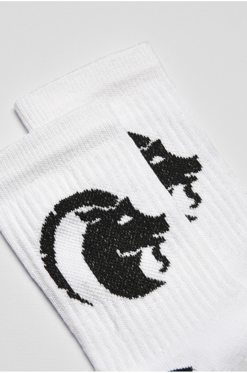 Носки женские демисезонные белого цвета 192320