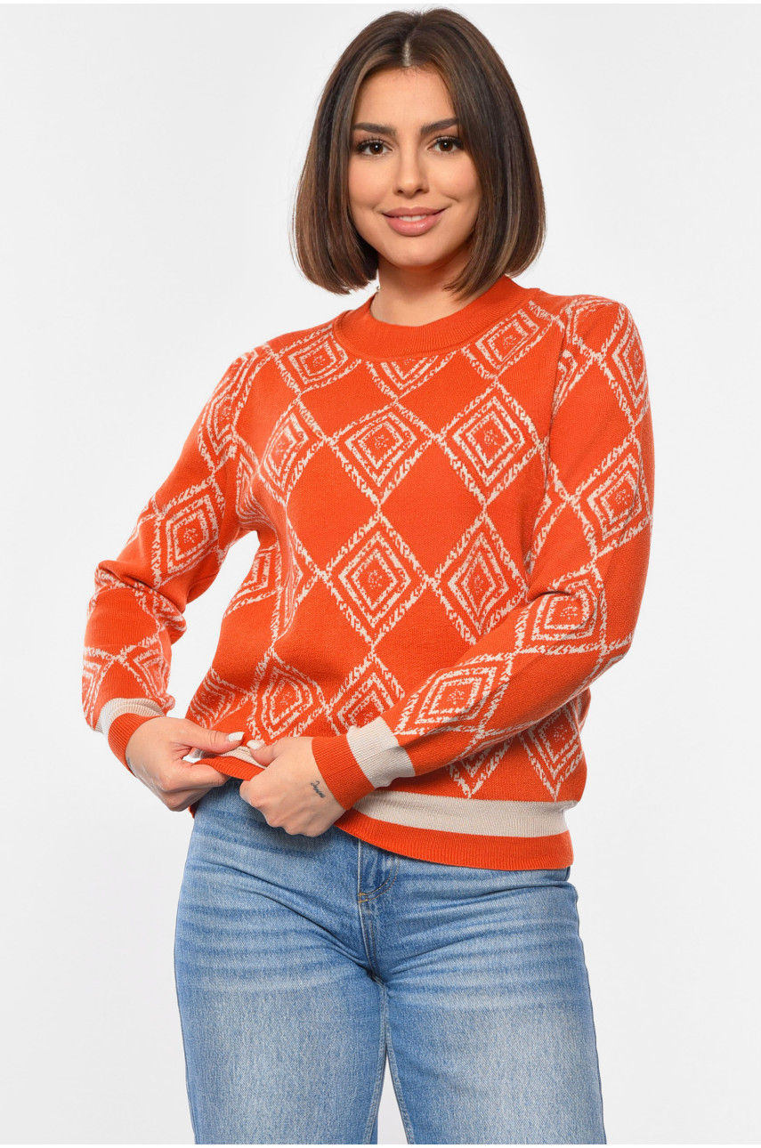 Свитер женский оранжевого цвета 2329 192338 Свитер женский оранжевого цвета 2329 192338
