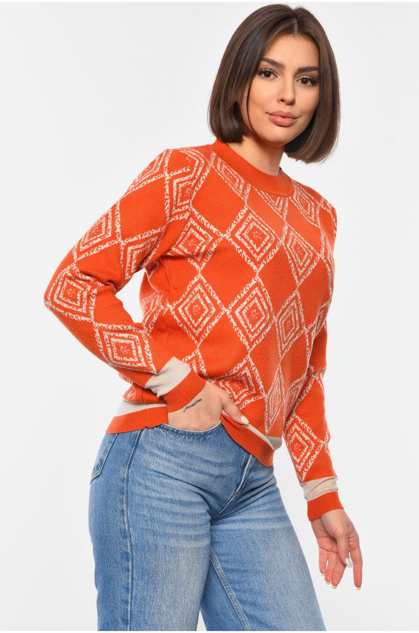 Свитер женский оранжевого цвета 2329 192338 Свитер женский оранжевого цвета 2329 192338