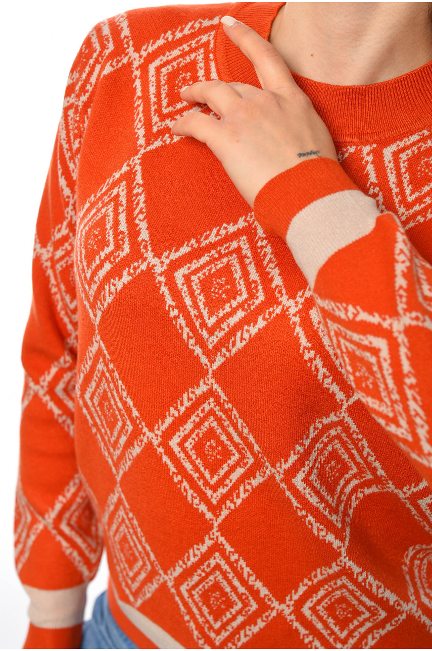 Свитер женский оранжевого цвета 2329 192338 Свитер женский оранжевого цвета 2329 192338