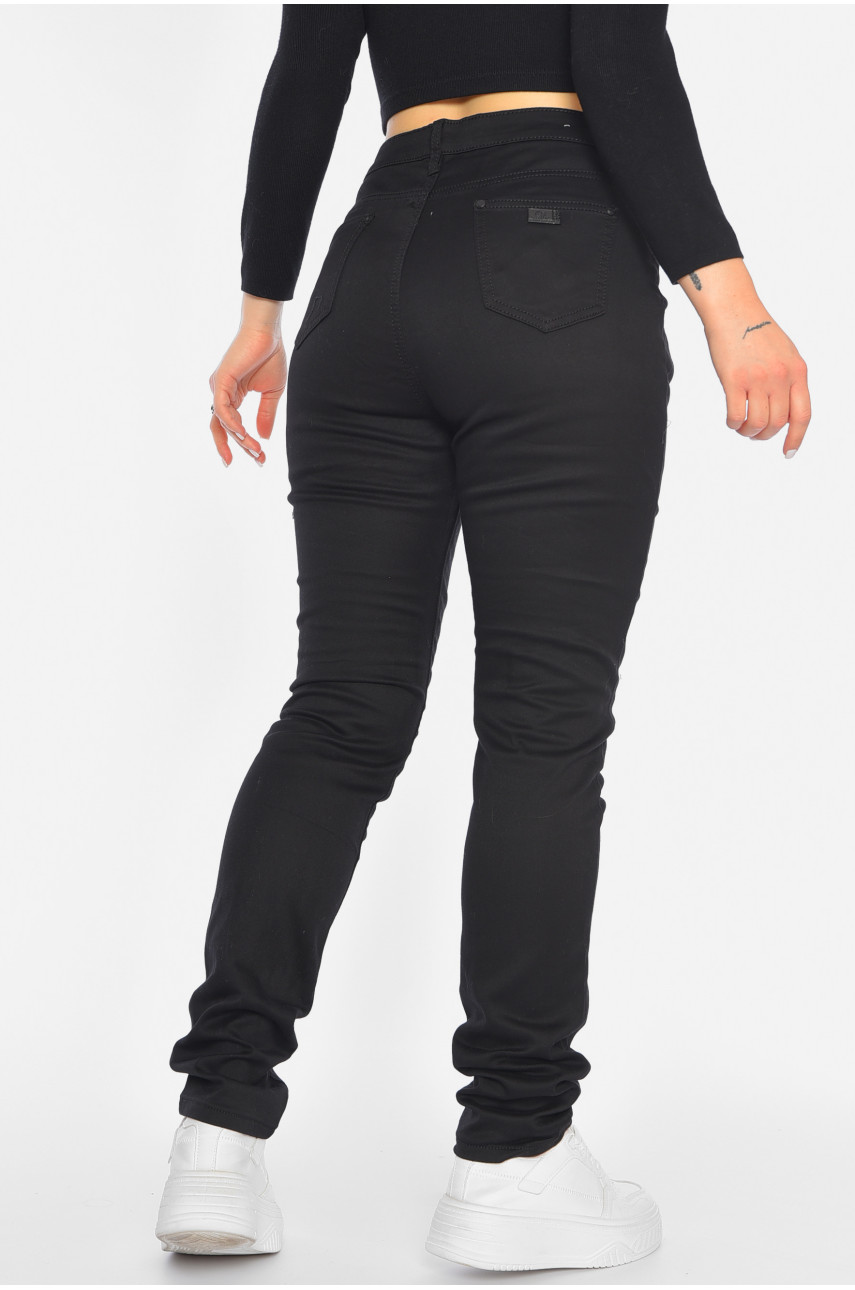 Штаны женские черного цвета м-025 192340