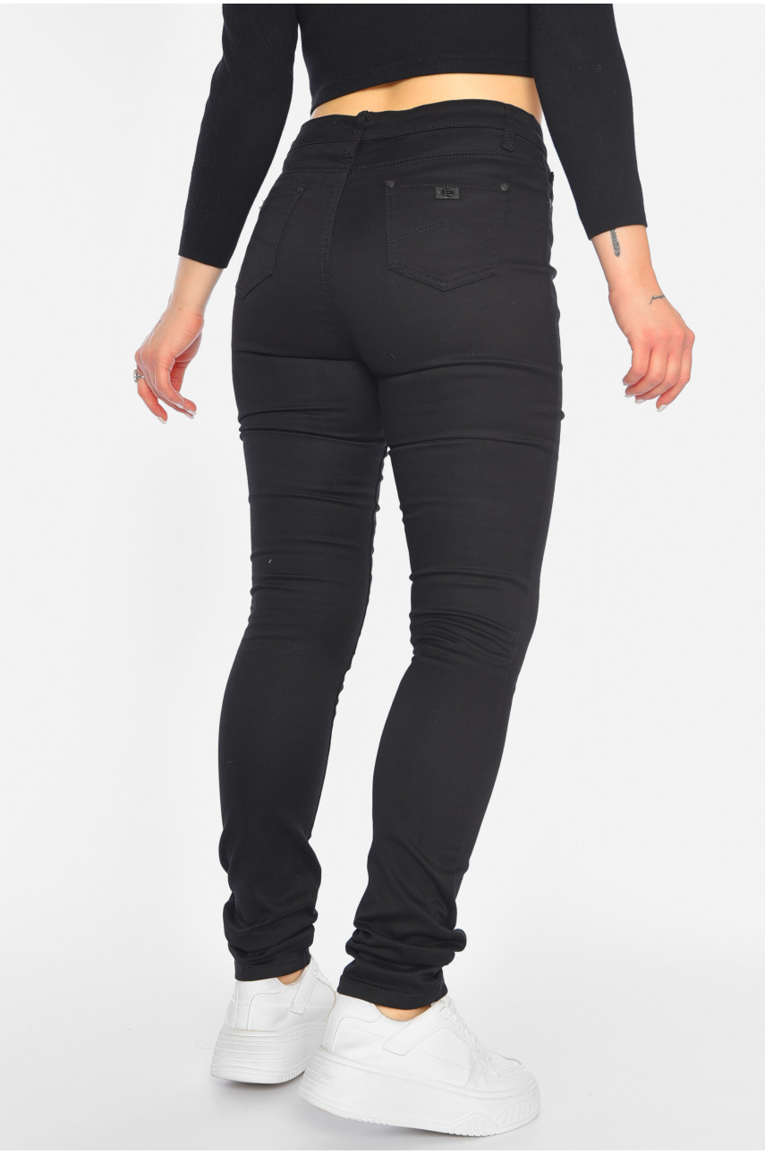 Штаны женские черного цвета м-023 192349