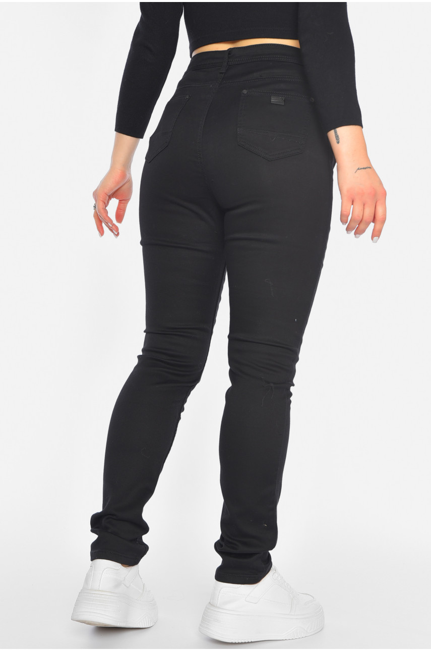 Штаны женские черного цвета м-021 192351