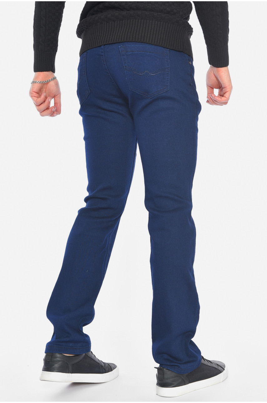 Джинсы мужские однотонные синего цвета 1051 192355