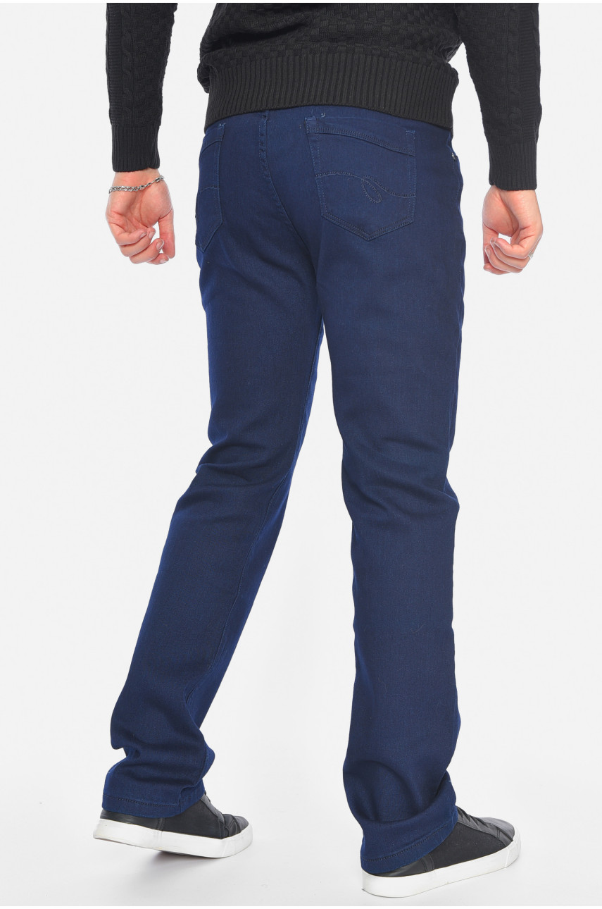 Джинсы мужские однотонные синего цвета 1042 192366