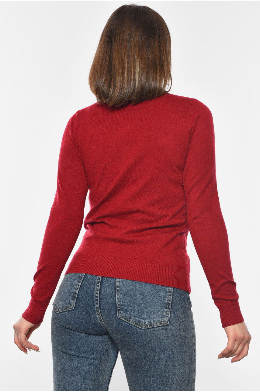 Гольф женский однотонный бордового цвета 2200 192368 Гольф женский однотонный бордового цвета 2200 192368