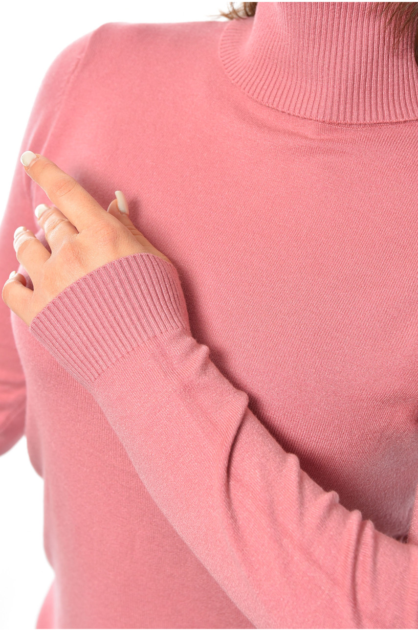 Гольф женский однотонный розового цвета 2200 192374 Гольф женский однотонный розового цвета 2200 192374