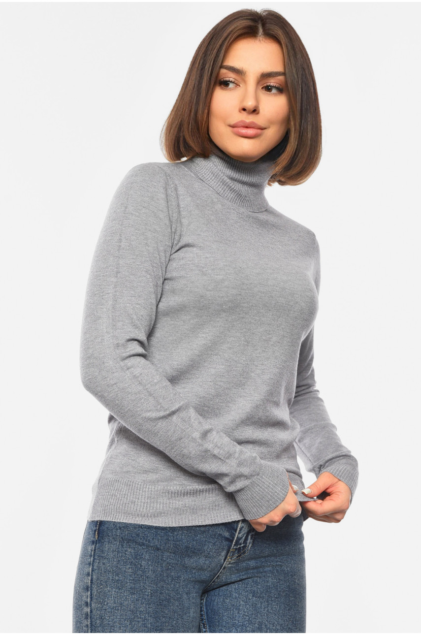 Гольф женский однотонный серого цвета 2200 192377