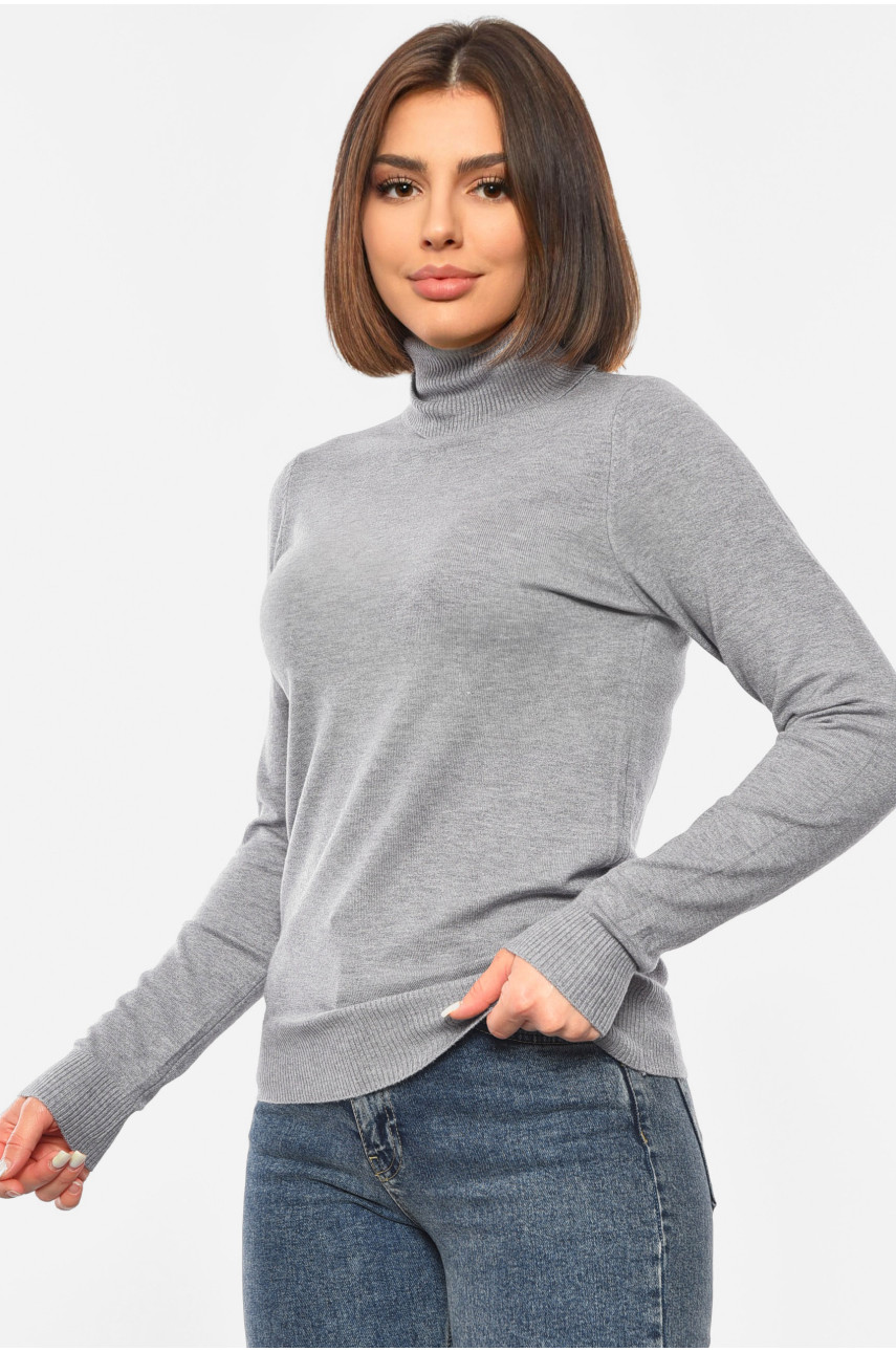 Гольф женский однотонный серого цвета 2200 192377