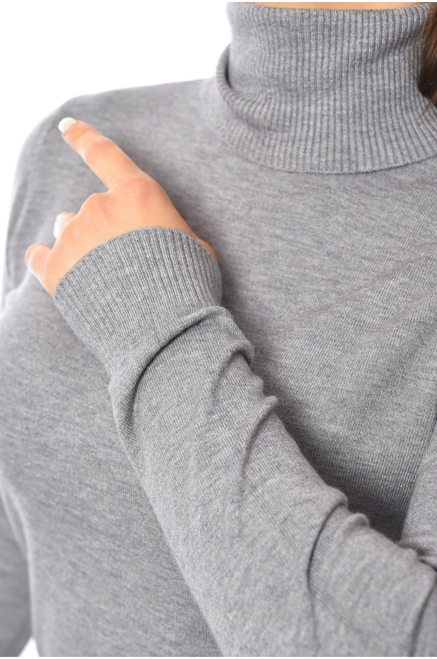 Гольф женский однотонный серого цвета 2200 192377 Гольф женский однотонный серого цвета 2200 192377