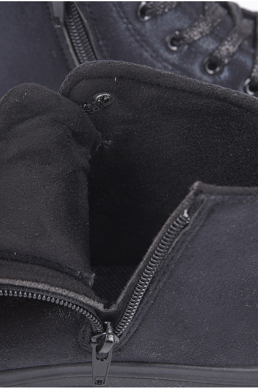 Ботинки детские демисезон черного цвета на шнуровке 1964944 192404 Ботинки детские демисезон черного цвета на шнуровке 1964944 192404