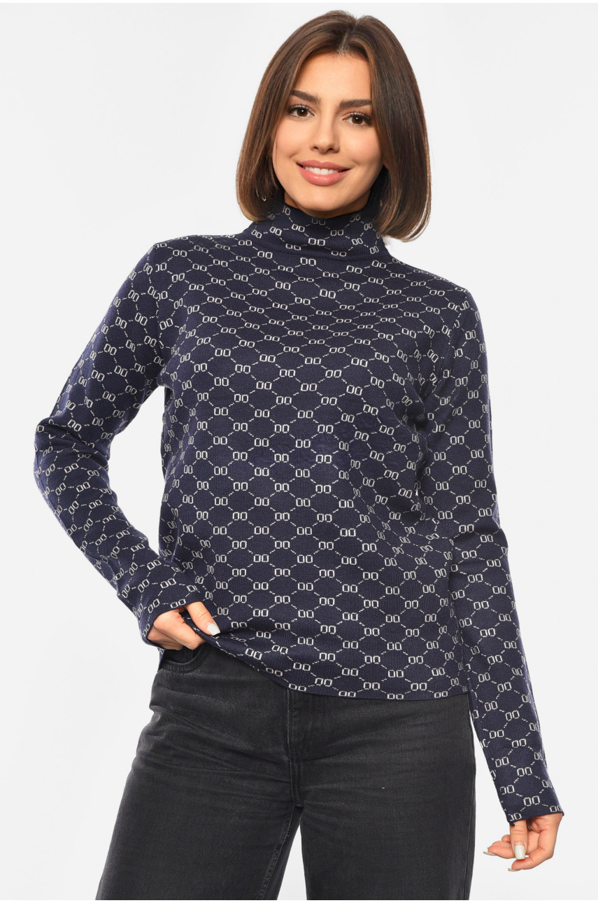 Светр жіночий темно-синього кольору 3006 192405