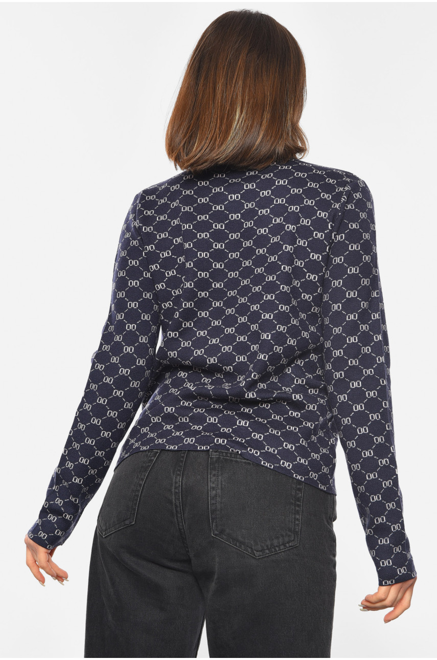 Светр жіночий темно-синього кольору 3006 192405 Светр жіночий темно-синього кольору 3006 192405