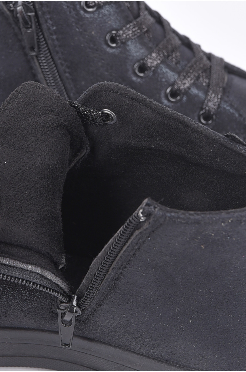 Черевики дитячі демісезон чорного кольору на шнурівці 1964947 192408 Черевики дитячі демісезон чорного кольору на шнурівці 1964947 192408