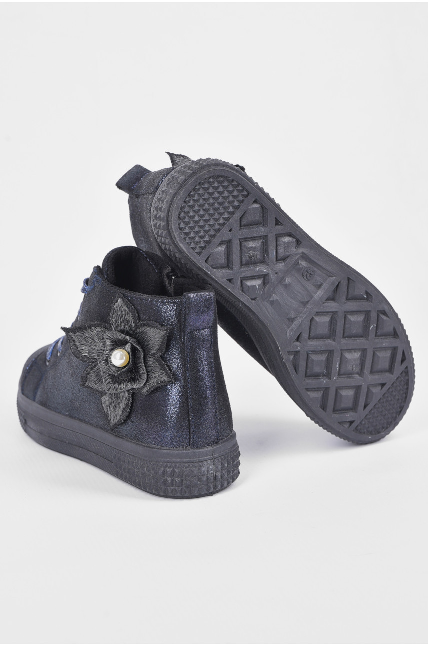 Ботинки детские демисезон темно-синего цвета на шнуровке 1964947 192409 Ботинки детские демисезон темно-синего цвета на шнуровке 1964947 192409