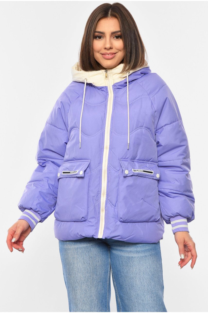 Куртка жіноча демісезонна бузкового кольору 8023 192459