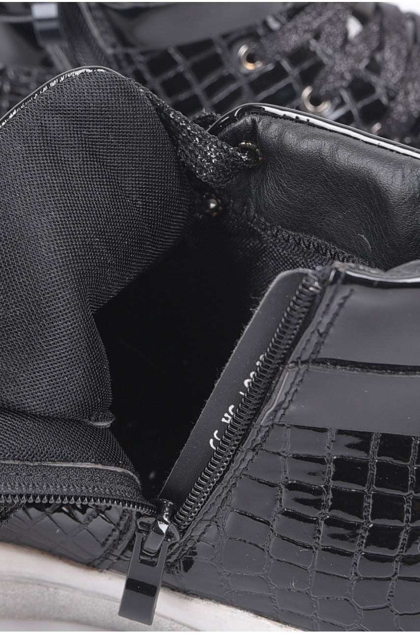 Ботинки детские демисезон черного цвета на молнии 1965010 192462 Ботинки детские демисезон черного цвета на молнии 1965010 192462