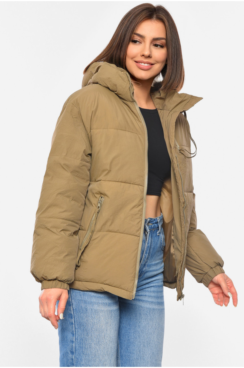 Куртка жіноча демісезонна коричневого кольору 2318 192466