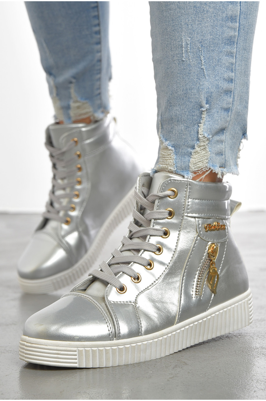 Кроссовки женские серебристого цвета 1810061 192489 Кроссовки женские серебристого цвета 1810061 192489