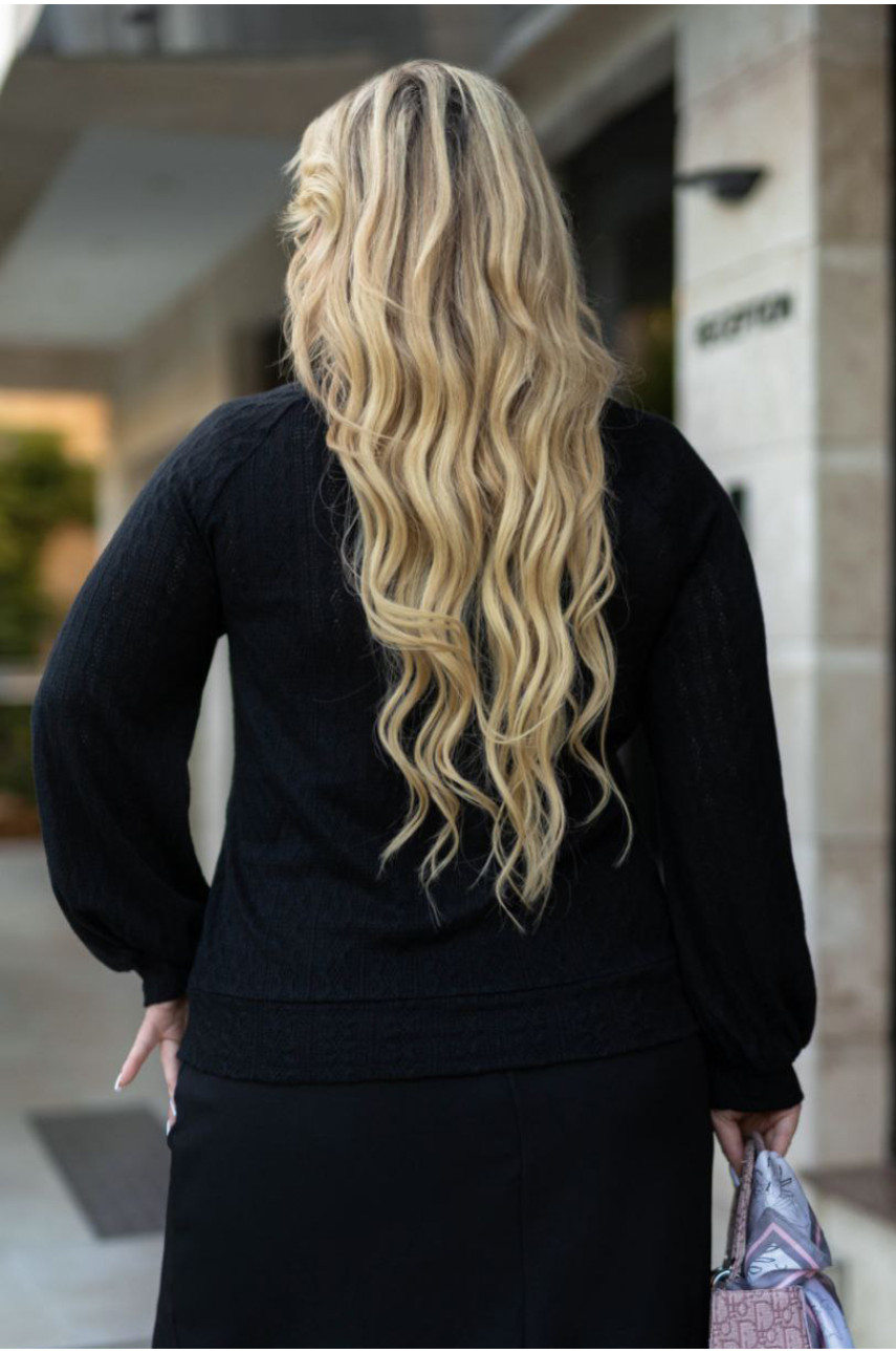 Светр жіночий чорного кольору 192499 Светр жіночий чорного кольору 192499