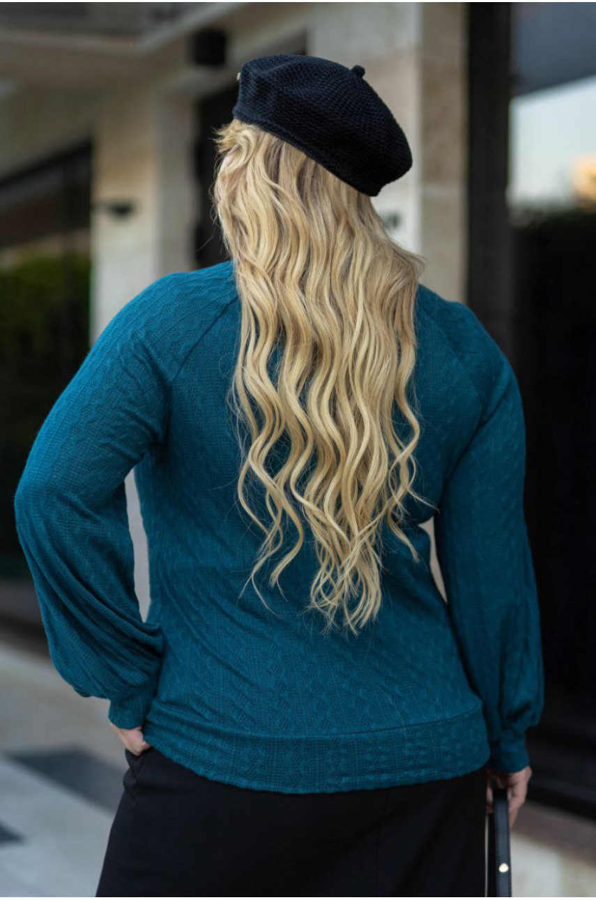 Свитер женский изумрудного цвета 192522