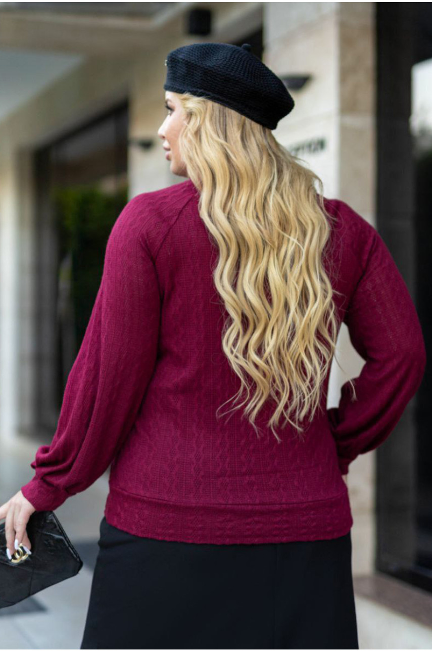 Светр жіночий бордового кольору 192523 Светр жіночий бордового кольору 192523