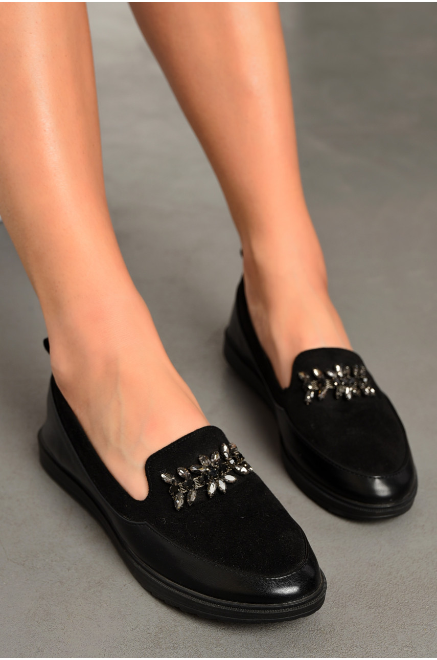 Туфлі-лофери жіночі чорного кольору 1964176 192674