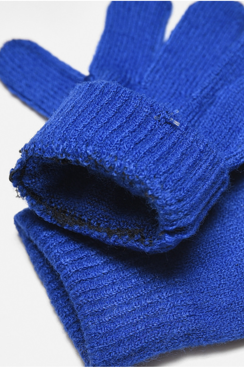 Рукавички дитячі демісезонні однотонні синього кольору 1731 192682