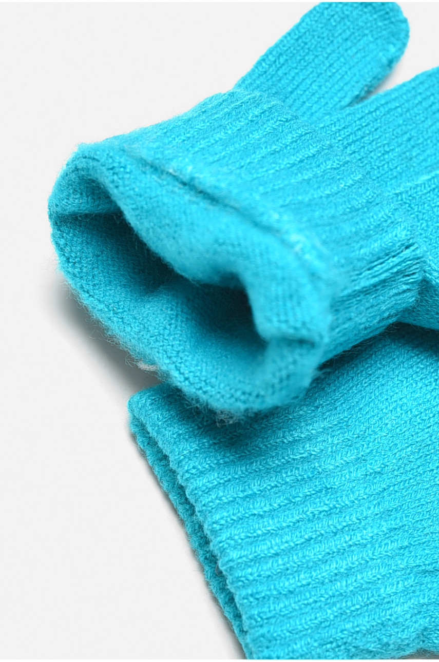 Рукавички дитячі демісезонні однотонні смарагдового кольору 1731 192685