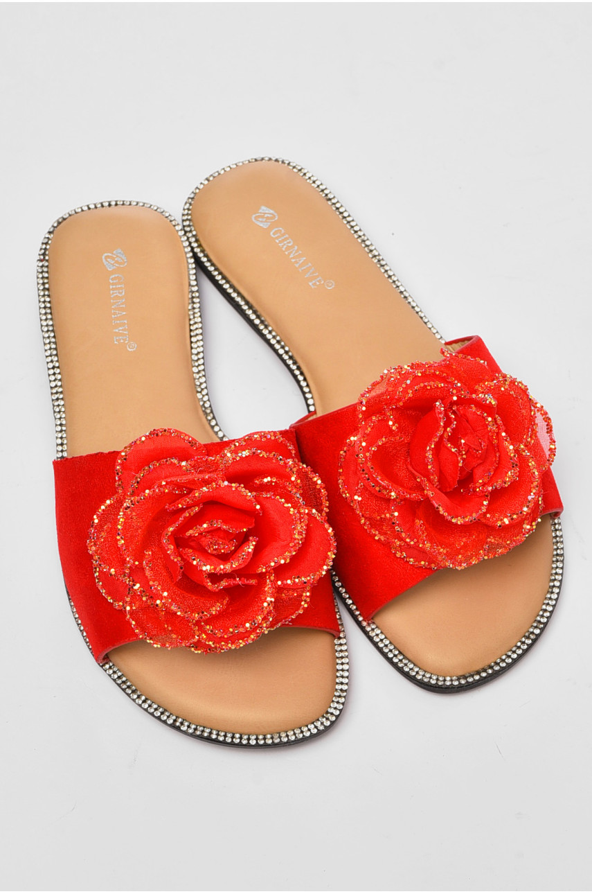 Шльопанці жіночі червоного кольору 1960425 192715