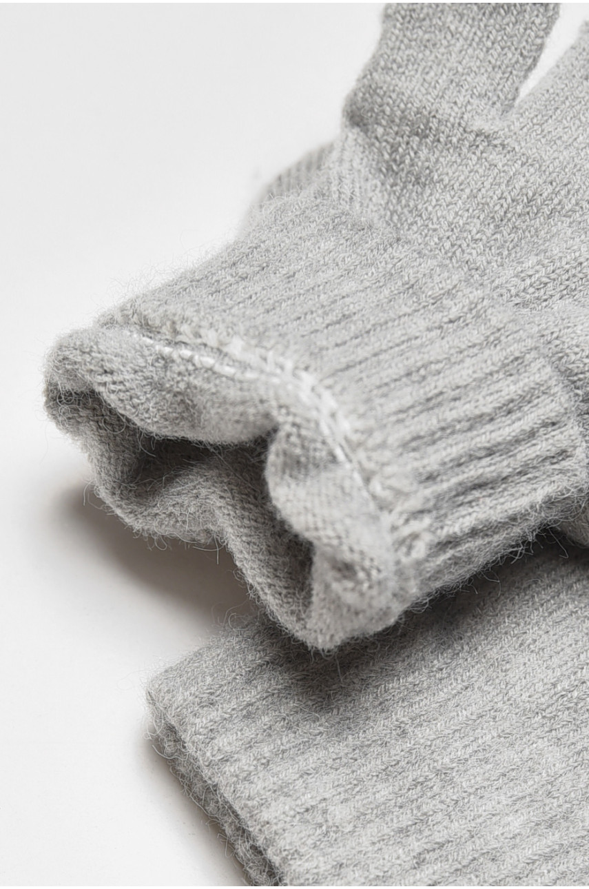 Рукавички дитячі демісезонні сірого кольору з малюнком 2018 192723