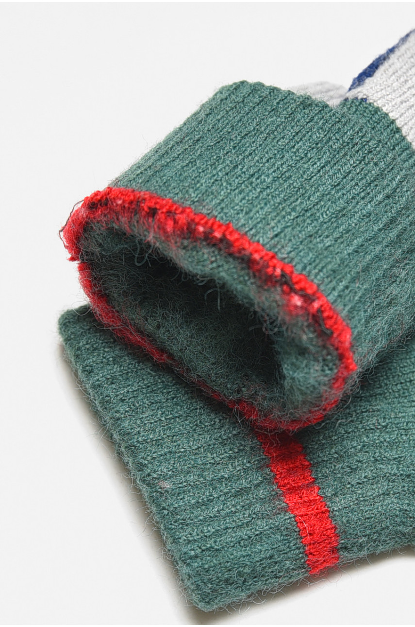 Рукавички дитячі демісезонні зеленого кольору з малюнком 2430 192731