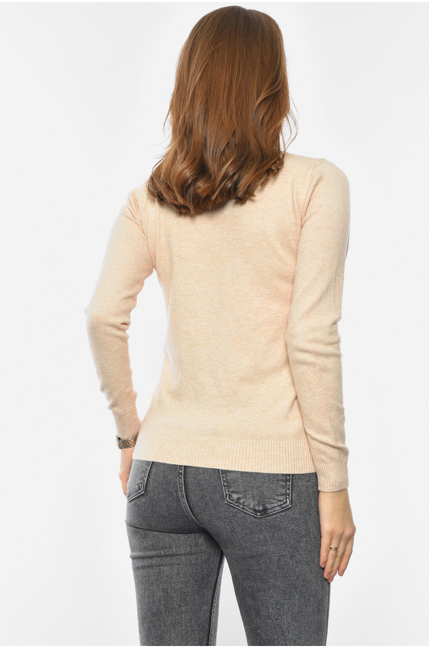 Гольф женский однотонный бежевого цвета 510/511 192735